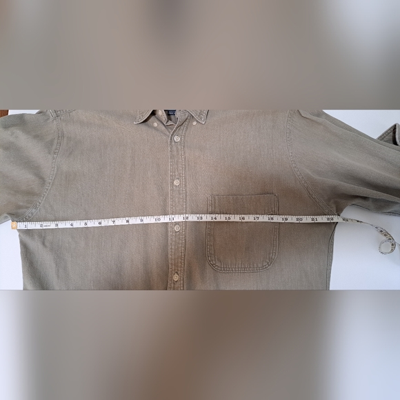 Khaki Green Vintage Woolrich Casual Long Sleeve Button-Up Shirt - Picture 6 of 7